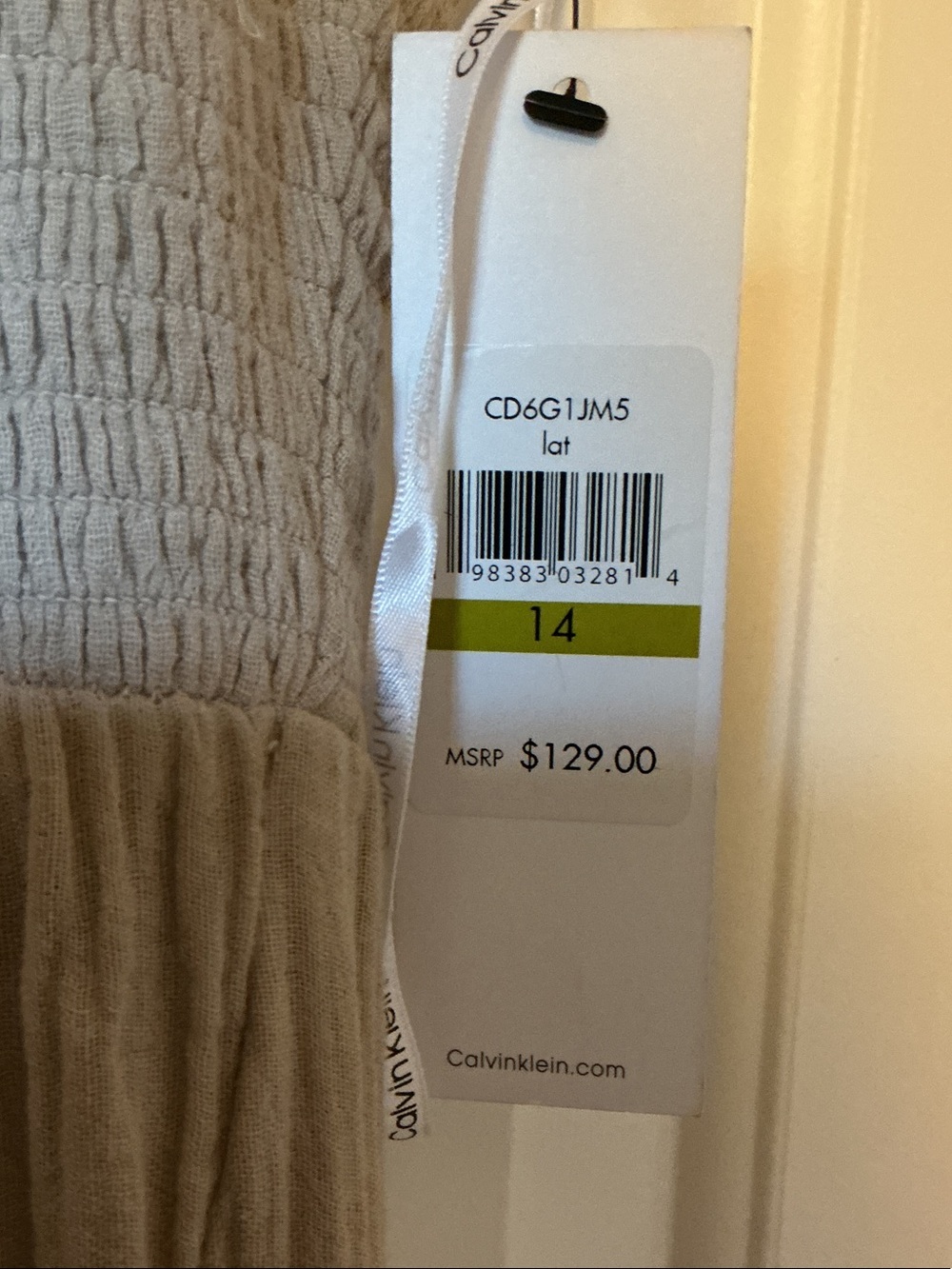 Calvin Klein Sleeveless Maxi Dress in Beige - Picture 5 of 8